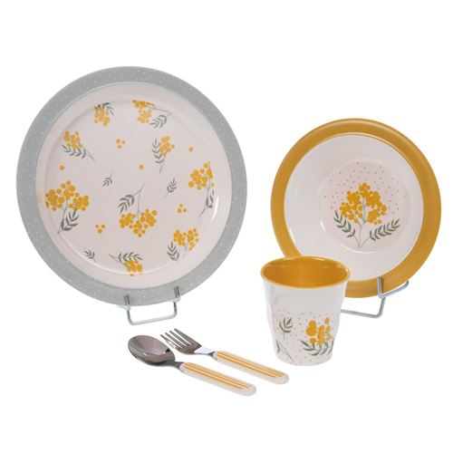 Amadeus - Coffret Déjeuner Enfant - 5 Pièces - Jaune - Image 5
