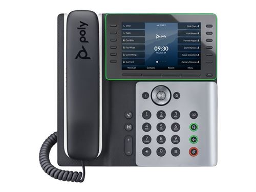 Poly Edge E500 - Téléphone VoIP avec ID d appelant/appel en instance - (conférence) à trois capacité d appel - SIP, SDP - 48 lignes - bleu nuit, blanc