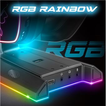Support pour casque de jeu RGB, accessoire de bureau pour ordinateur  portable