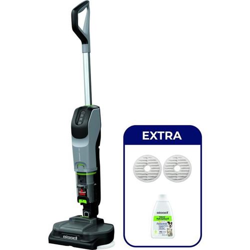 Bissell SpinWave + Vac Pet Select Stabstaubsauger Akku Trocken&Nass Beutellos 0 l 370 W Schwarz, Grau, Limette