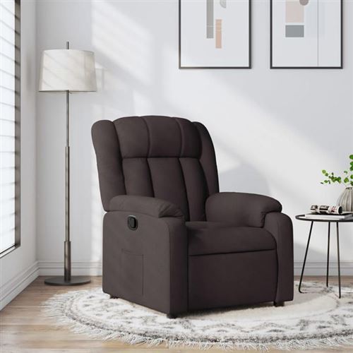 Non Communiqué Marron Vidaxl Fauteuil Réglable Tissu Foncé