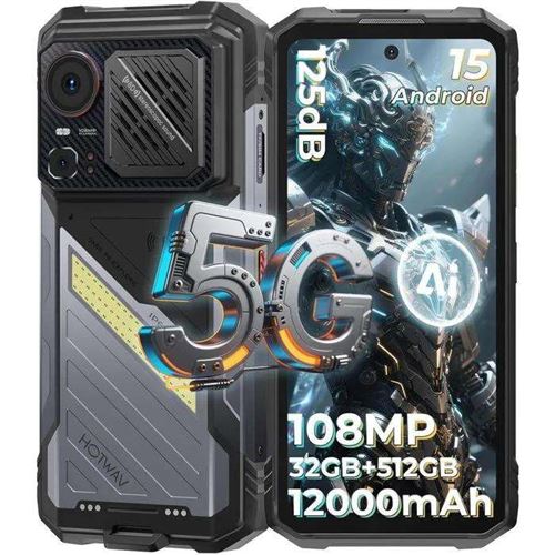 HOTWAV Hyper 8 Pro Smartphone resistente 125dB altavoz Lound 55W carga rápida 5G teléfono móvil 12000mAh 108MP 12GB 512GB teléfono móvil