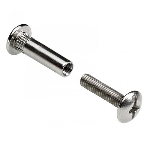 Non Communiqué Nickelé Lot De 4 Vis D'assemblage Acier Hettich, L.50 Mm