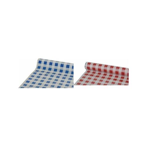 PAPSTAR Nappe en plastique 'Carreau', rouge / blanc