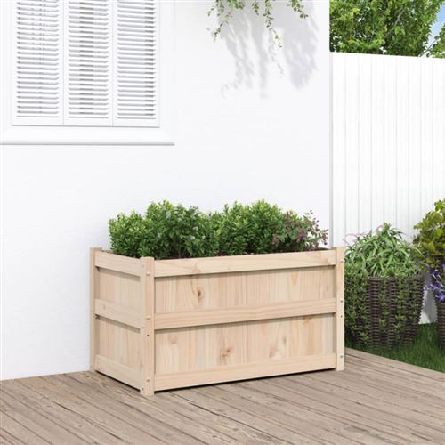 Vidaxl Jardinière - Bois De Pin Massif - Image 3