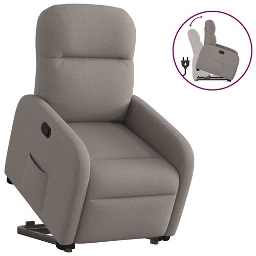Non Communiqué Taupe Vidaxl Fauteuil De Relaxation Inclinable Tissu