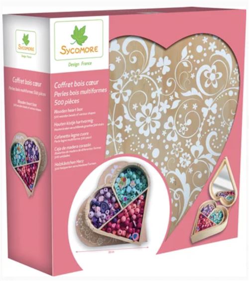 Sycomore Jeu Créatif Coffret Bois Perles Multiformes