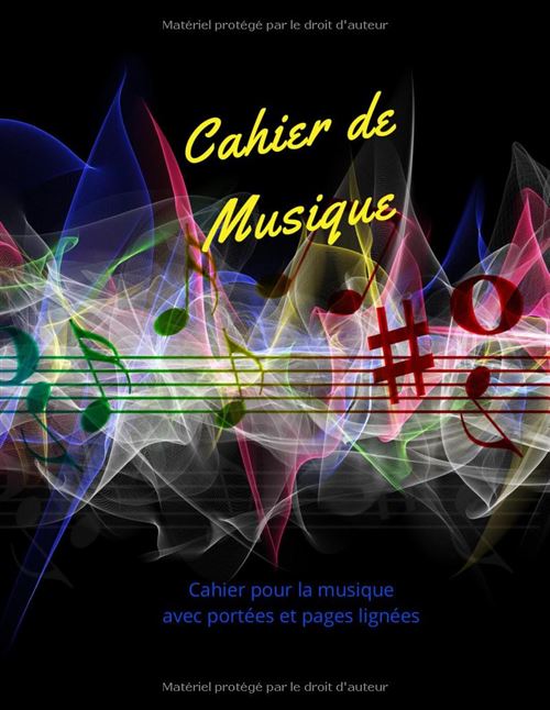 Cahier De Musique Narratik Grand Format 21,59 X 27,94 Cm 12 Portées