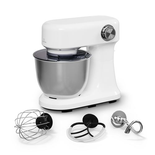 Bella Evo Robot P&acirc;tissier 1500W 5L Bol Inox 12 Vitesses Syst&egrave;me Plan&eacute;taire Robot Cuisine Blanc