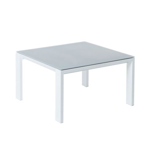 Table Basse Thais 70 x 70 x 41 cm Aluminium Blanc