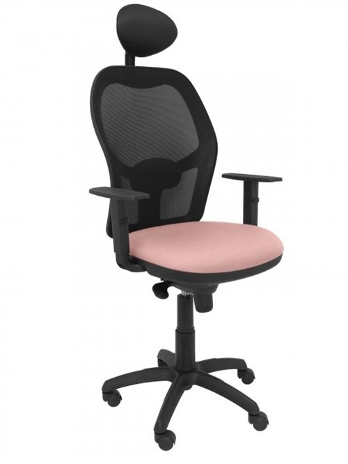 Chaise Jorquera Noir Mesh Fixe Siège en-tête Bali Rose Palido 15SnBali710C