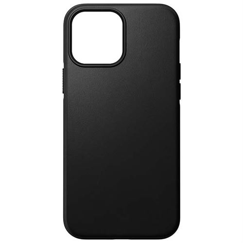 Coque pour iPhone 13 Pro Max Cuir Soft-touch Compatible MagSafe Horween Nomad Noir