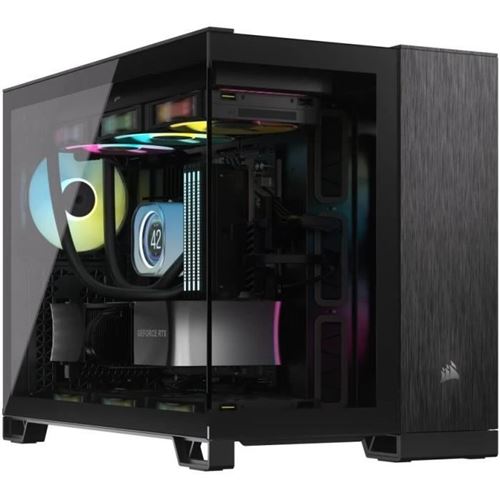 Corsair Zwei-Kammer PC Gehäuse 2500X Micro-ATX schwarz/obsidian aluminium