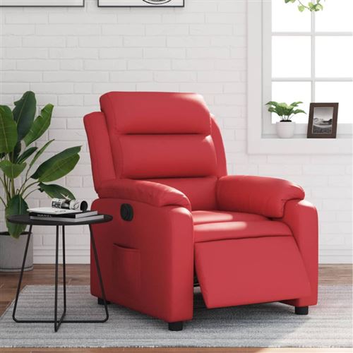 Non Communiqué Rouge Vidaxl Fauteuil Réglable Électrique Similicuir