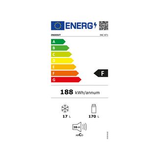 Réfrigérateur 1 porte intégrable à pantographe 200l Indesit INC861