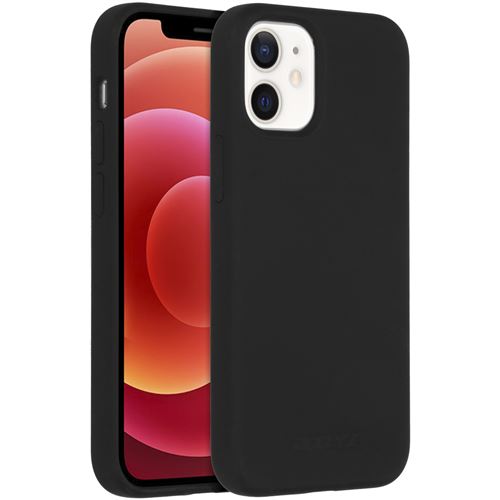 Accezz Protect Series Liquid - Coque de protection pour téléphone portable - avec MagSafe - silicone - noir - pour Apple iPhone 12 mini