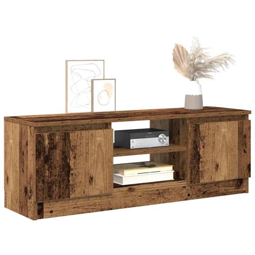 vidaXL Meuble TV vieux bois 102x30x36 cm bois d'ingénierie855854