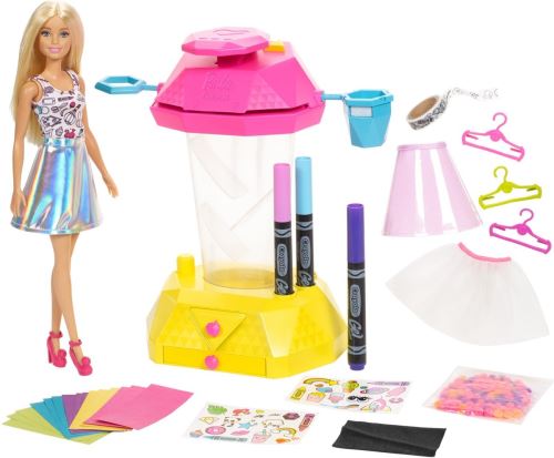 Barbie Crayola Confetti Skirt Studio - Doll & Playset