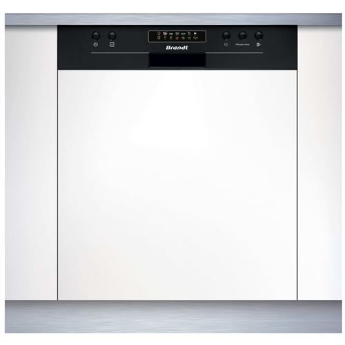 Brandt Bdb424Lb - Lave-Vaisselle - Encastrable - Largeur : 59.8 Cm - Profondeur : 57 Cm - Hauteur : 81.5 Cm - Noir