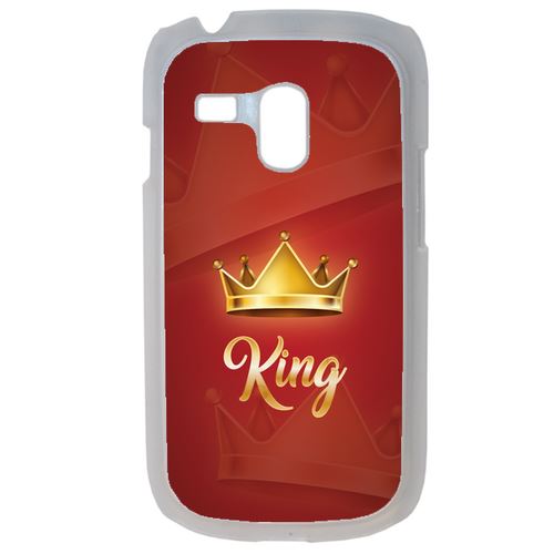 Coque King Fond Rouge Compatible Samsung Galaxy S3 Mini Transparent