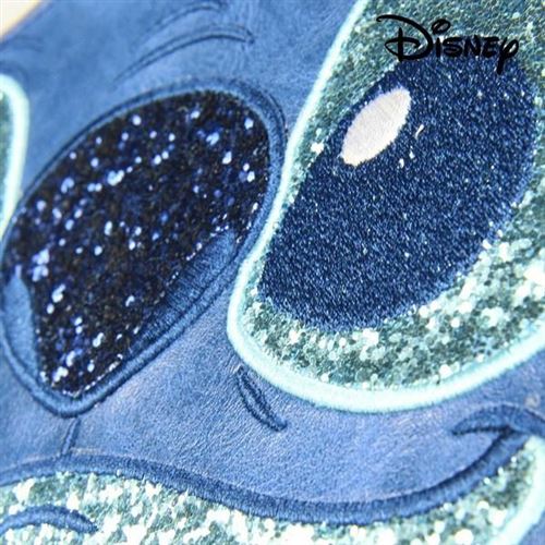DISNEY Stitch - Sac avec chaîne, bandoulière, bleu, sherpa doux