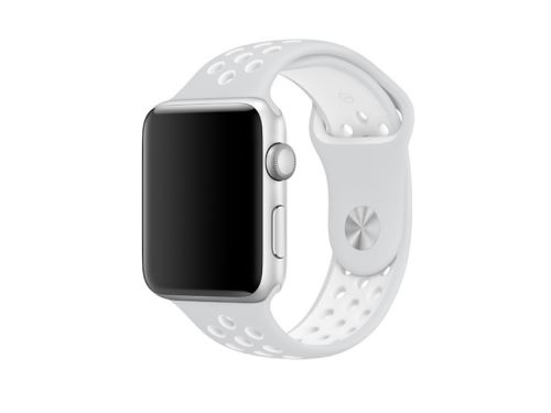 Bracelet Sport Silicone Blanc Pour Apple Watch Version 38mm