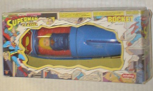 SUPERMAN Rocket classic Tin Toy