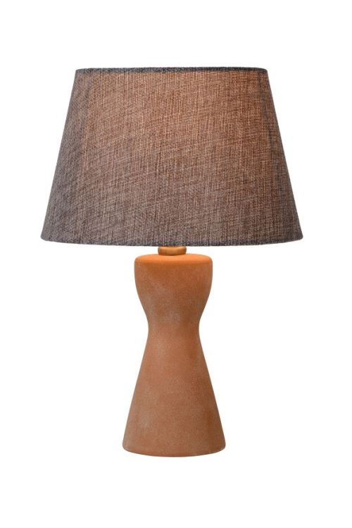 Lucide TURA - Lampe De Table - Ø 20,5 cm - Taupe