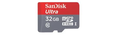 SanDisk Ultra - Carte mémoire flash (adaptateur microSDHC - SD inclus(e)) - 32 Go - Class 10 - microSDHC UHS-I