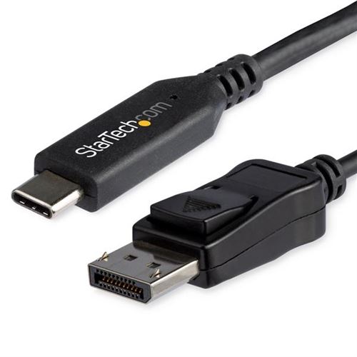startech 5.9 usb-c to dp adapter cable 8k-hbr3 displayport adapter noir