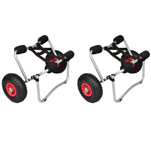 vidaXL Kayaktrolleys 2 st aluminium