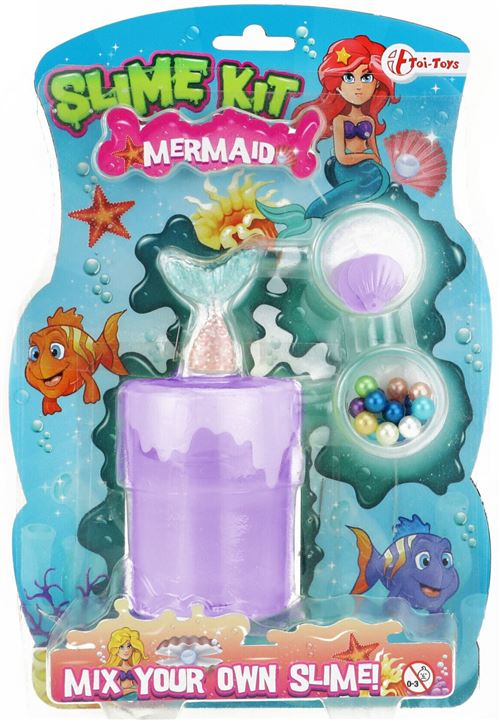 Toi-Toys sirène de mucus avec perles et coquillages verts