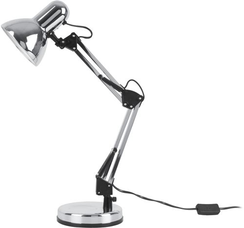 Leitmotiv - Lampe de bureau articulée en métal chromé Hobby
