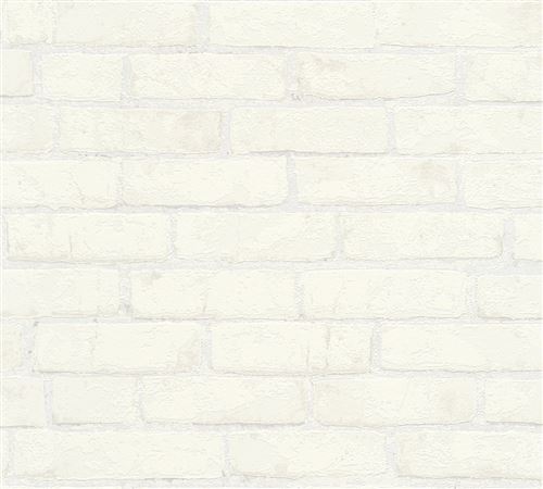 Profhome 907851-GU Papier peint aspect pierre carrelage mat gris beige 5,33 m2