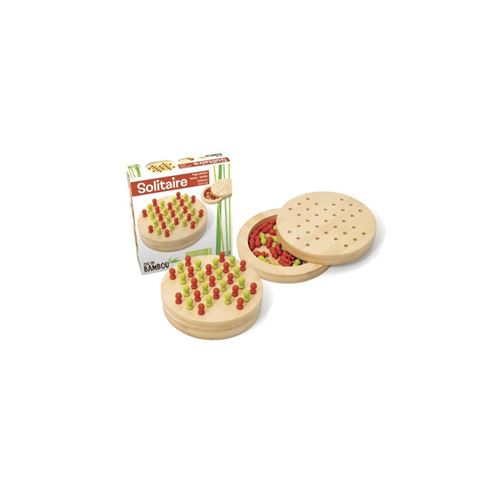 Jeu du solitaire Coffret en Bambou
