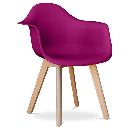 Myfaktory - Chaise design Coque - polypropylène mauve