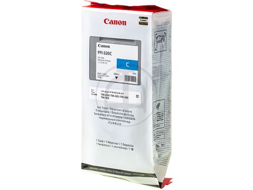 Canon PFI320C approprié pour IPF TM200 Encre Cyan 2891C001 300ml