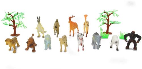 Jamara jeu d'animaux sauvages 89 cm 16 pièces