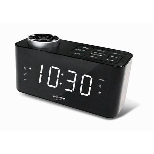 Inovalley RV18 - Klokradio - zwart