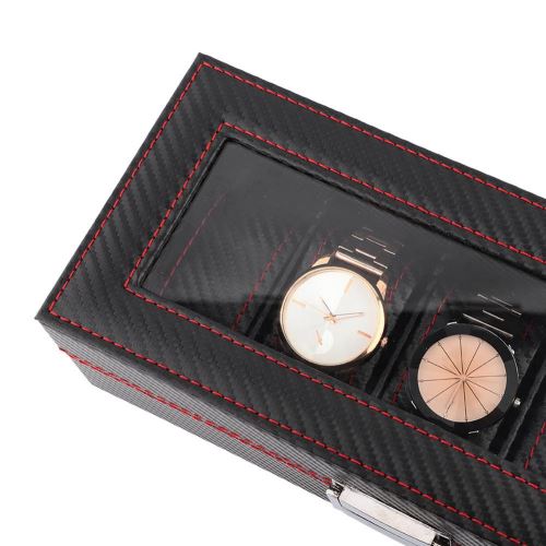 Boîte De Montre En Fiber De Carbone 5Slot