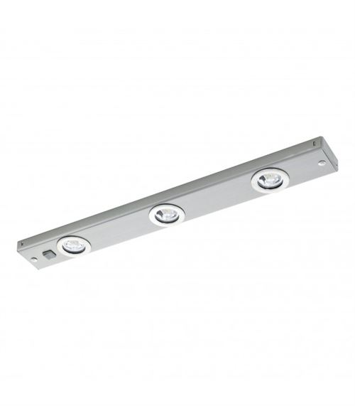 Downlight de cuisine KOB LED 3 ampoules nickel satiné