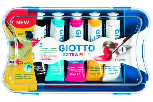 Giotto Boîte avec 5 Tubes 21 ml Gouache extrafine