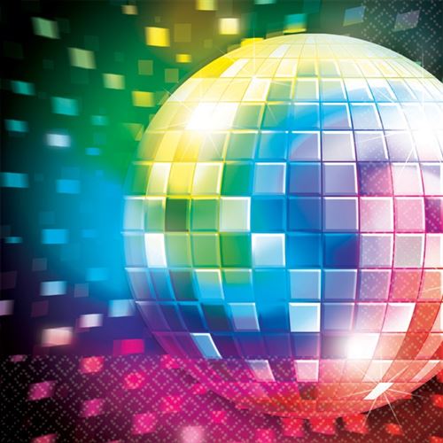 Amscan serviettes de table Disco Fever 70's 25 cm 16 pièces