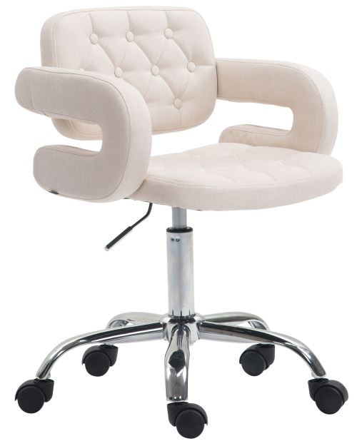 Tabouret de Travail Dublin en Tissu - Couleur Crème
