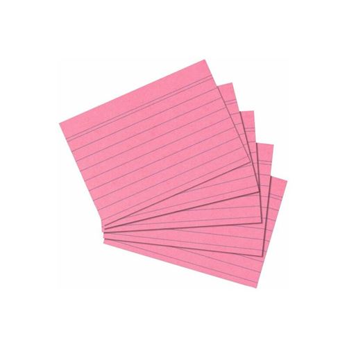 Herlitz Fiches Bristol, A6, Ligné, Rose