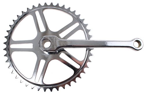 Bhogal Pédalier avec mortaise 44T 170 mm argent