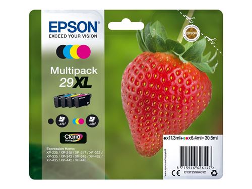 Epson 29XL Multipack - pack de 4 - taille XL - noir, jaune, cyan, magenta - originale - cartouche d'encre