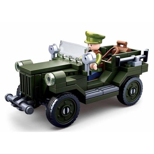 Jeep armée avec canon WWII Sluban : King Jouet, Lego, briques et