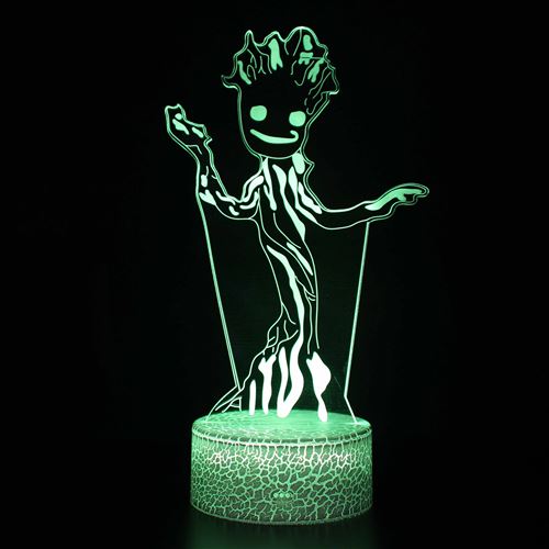 Lampe 3D Tactile Veilleuses Enfant 7 Couleurs avec Telecommande - Avengers #920