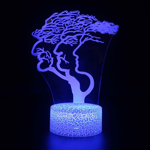 Lampe 3D Tactile Veilleuses Enfant 7 Couleurs avec Telecommande - Style #309